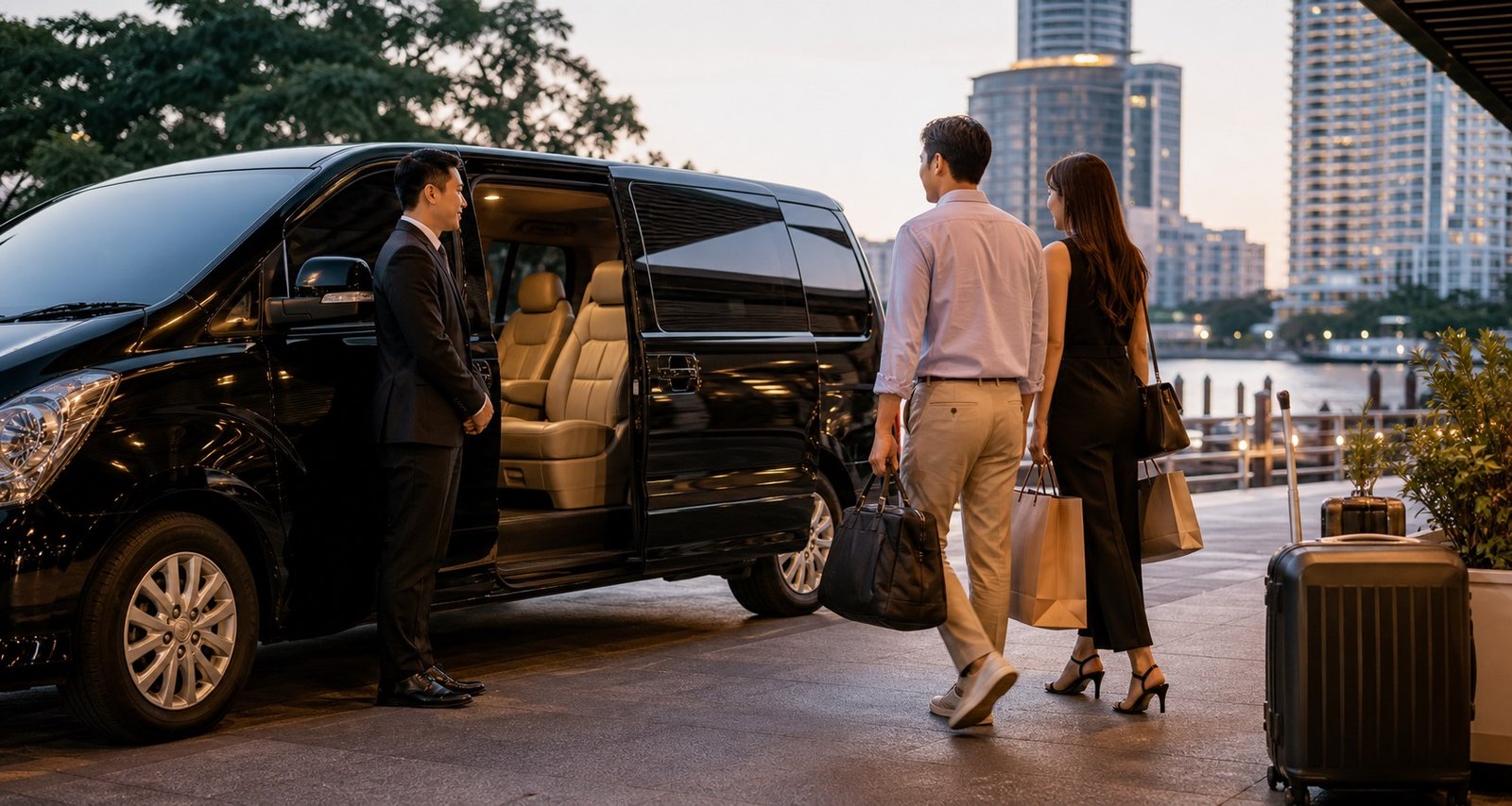 Bangkok Airport to ICONSIAM by Private Van: Riverside Arrival Planning visual 3