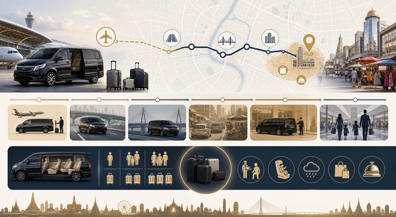 Bangkok Airport to Pratunam by Private Van: Arrival Planning for Hotels and Shopping visual 2