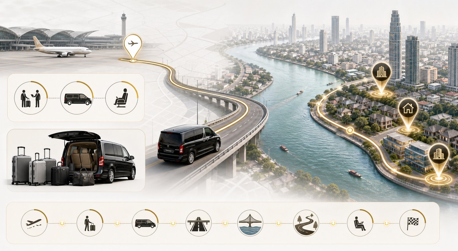 Bangkok Airport to Rama 3 by Private Van: Arrival Planning for Riverside Offices and Homes visual 2
