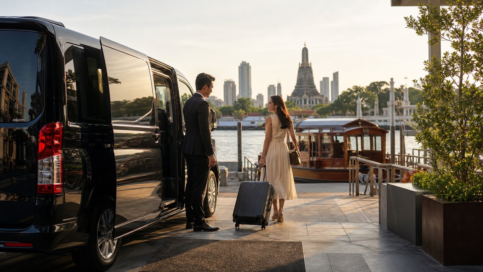 Bangkok Airport to River Pier by Private Van: Smooth Hotel and Cruise Connections