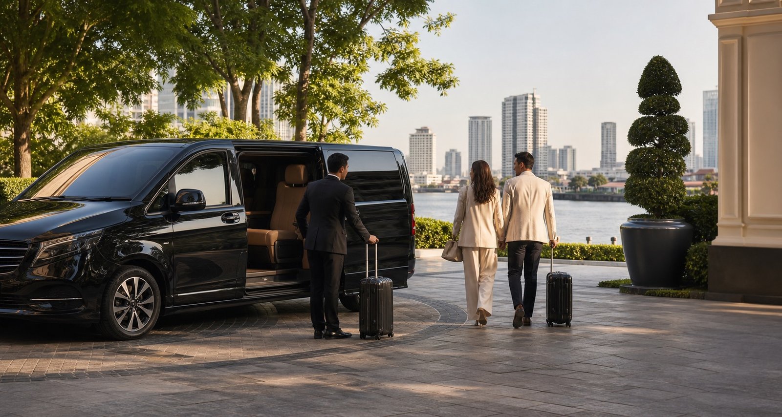 Bangkok Airport to Riverside Hotels by Private Van: Arrival Planning by the River