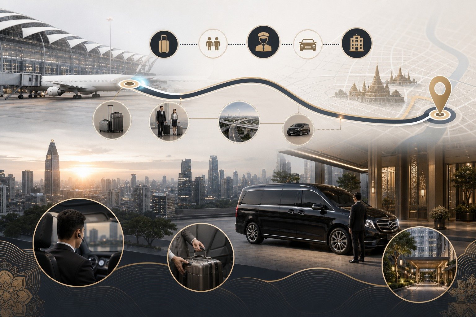 Bangkok Airport to Sam Yan by Private Van: Arrival Planning for Hotels and Offices visual 2
