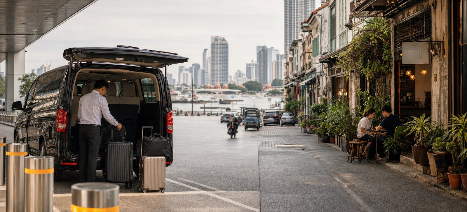 Bangkok Airport to Talat Noi by Private Van: Arrival Planning for Creative Riverside Stays