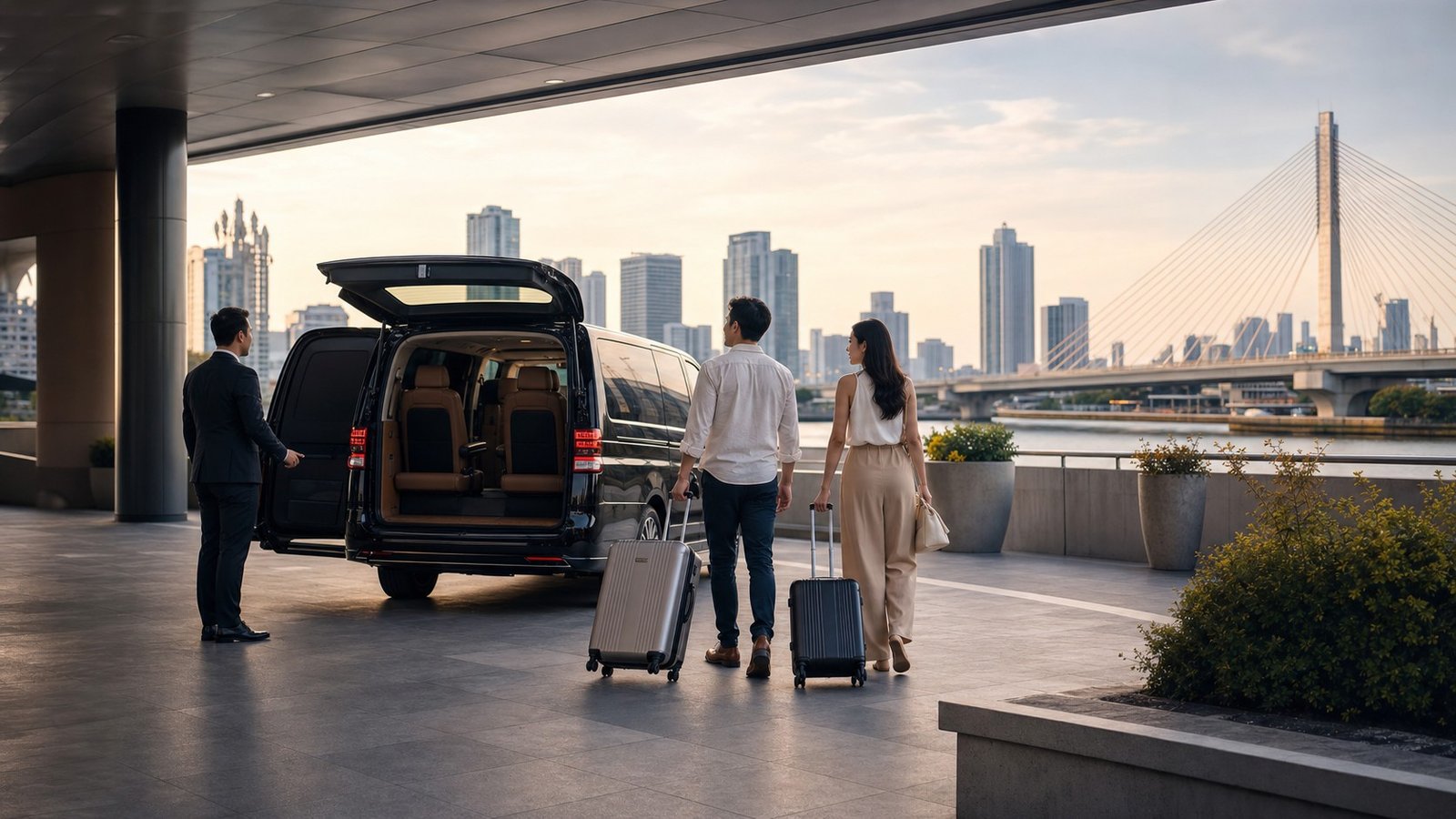 Bangkok Airport to Thonburi by Private Van: Arrival Planning for the West Side