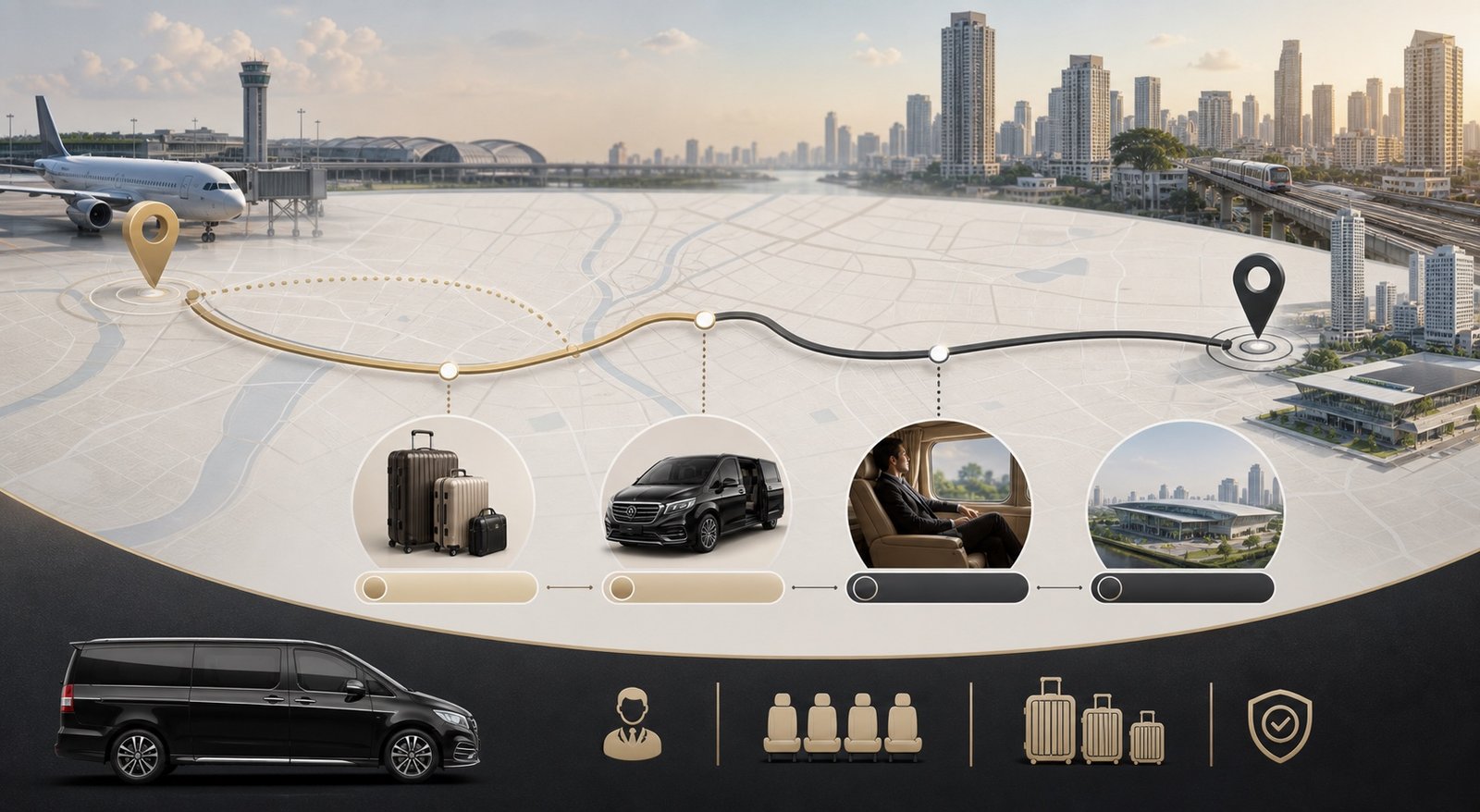 Bangkok Airport to Udom Suk by Private Van: Smooth Arrival Planning for East Bangkok visual 2