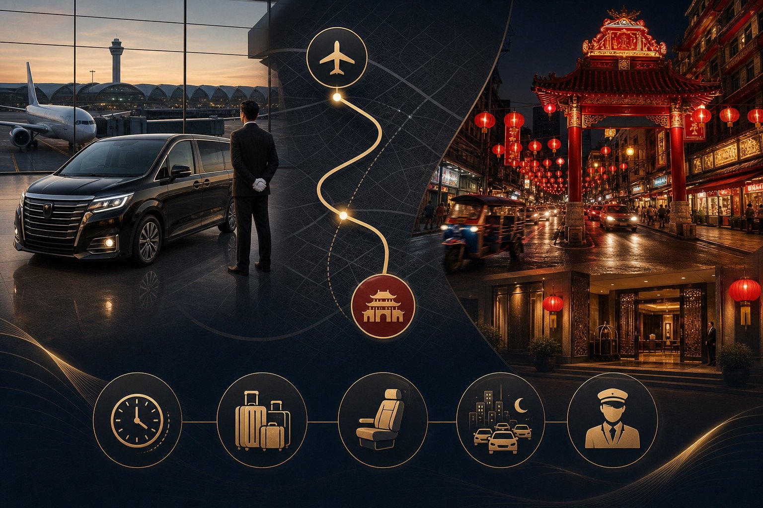 Bangkok Airport to Yaowarat by Private Van: Arrival Planning for Chinatown Hotels and Dining visual 2