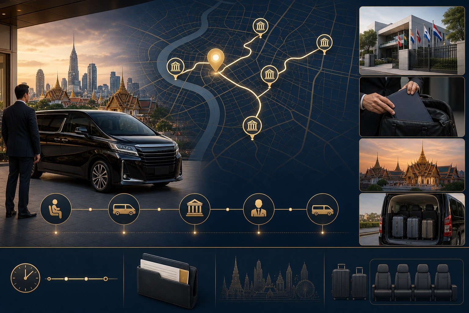 Bangkok Embassy Appointments by Private Van: Punctual, Private Transfers visual 2