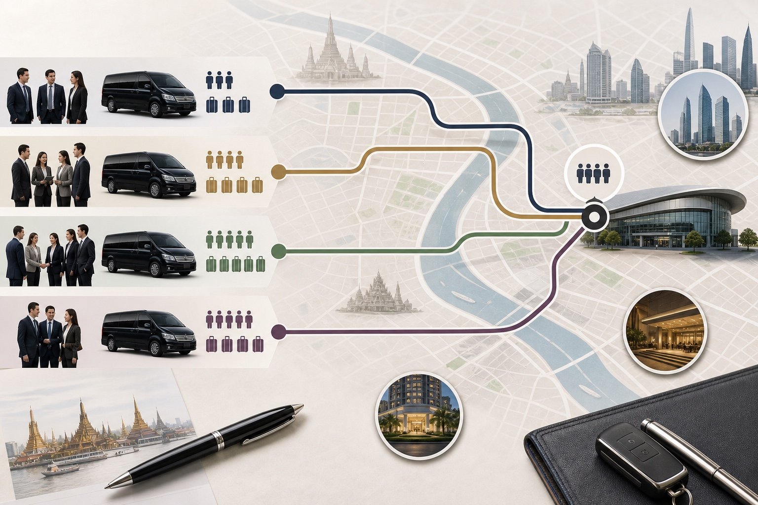 MICE Event Transfers in Bangkok: Private Van Planning for Delegates visual 2