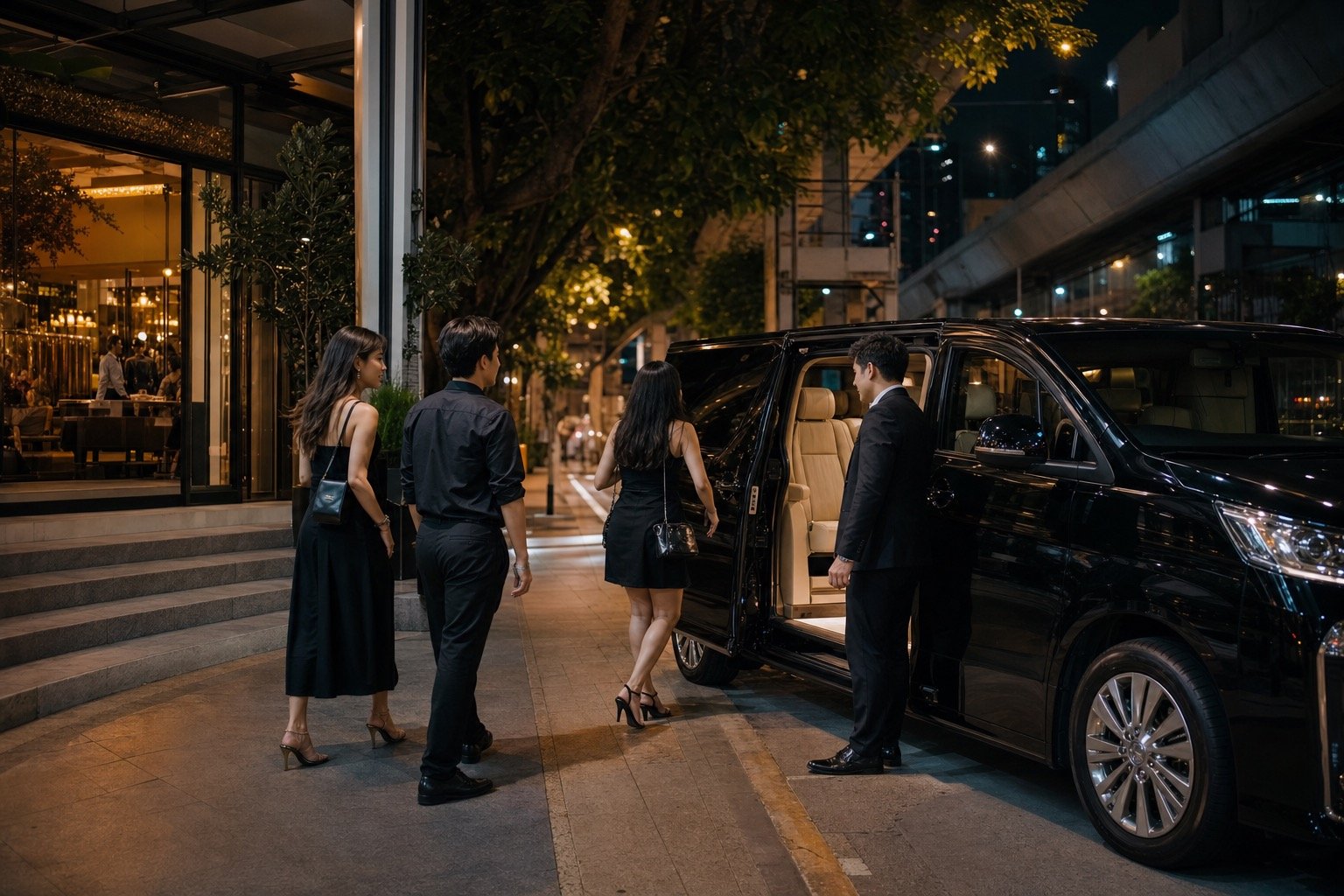 Bangkok Night Out by Private Van: Safer Group Returns After Dinner visual 1