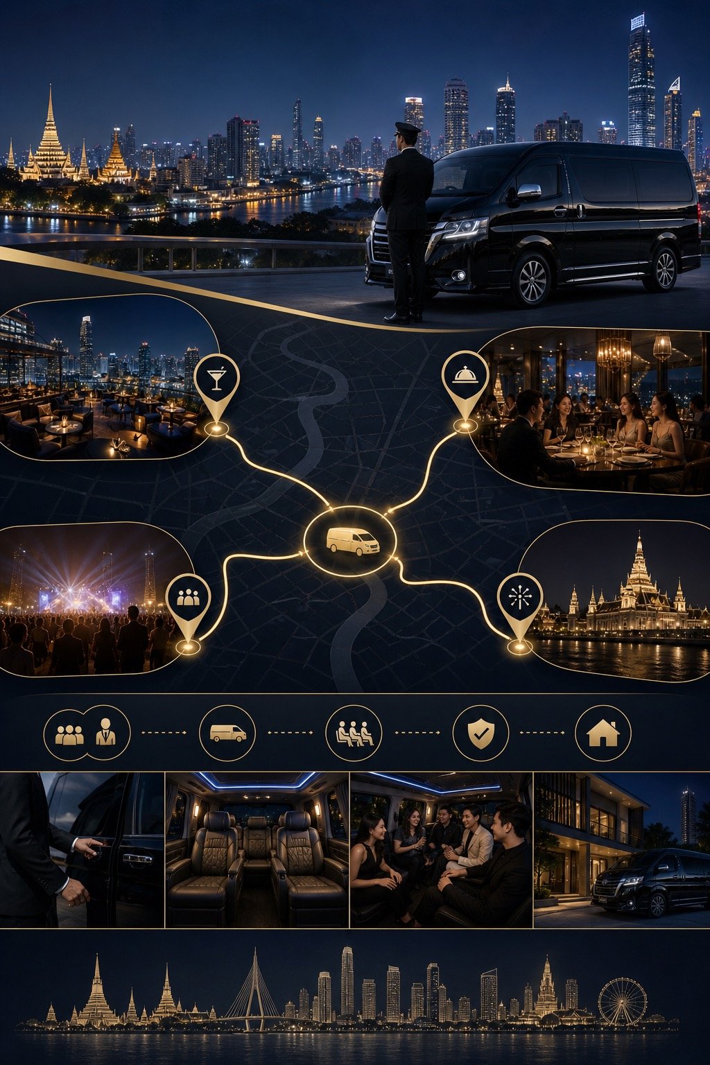 Bangkok Night Out by Private Van: Safer Group Returns After Dinner visual 2