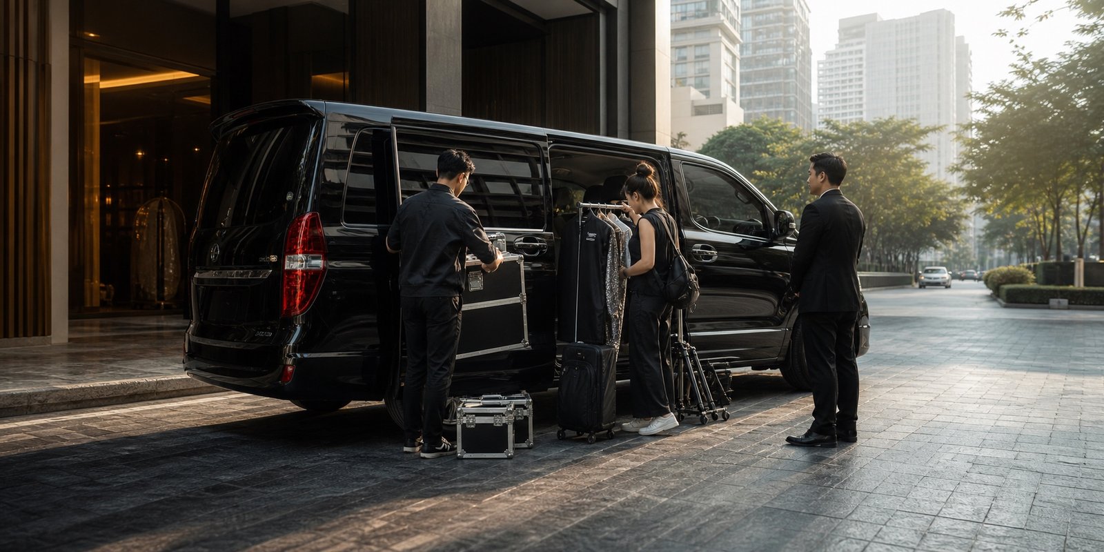 Bangkok Photo Shoot Transport by Private Van: Move Crew and Wardrobe Smoothly