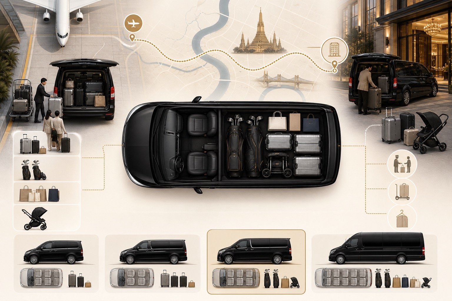 Bangkok Private Van Baggage Service: Easier Travel with Extra Luggage visual 2