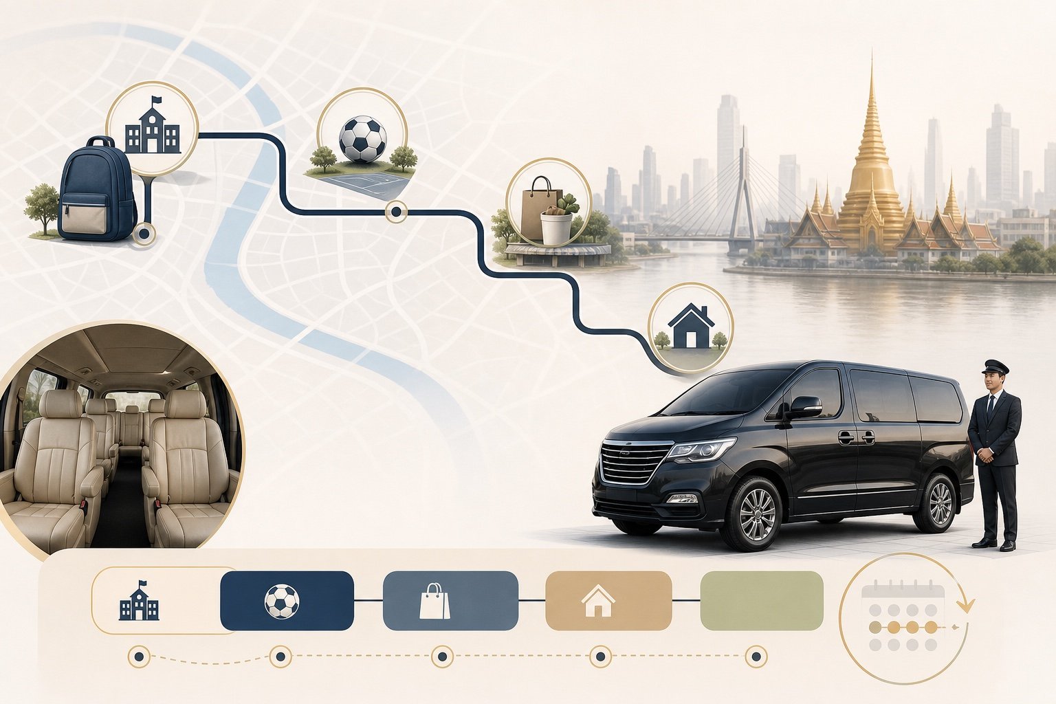 Bangkok School and Family Days by Private Van: Easier Daily Logistics visual 2