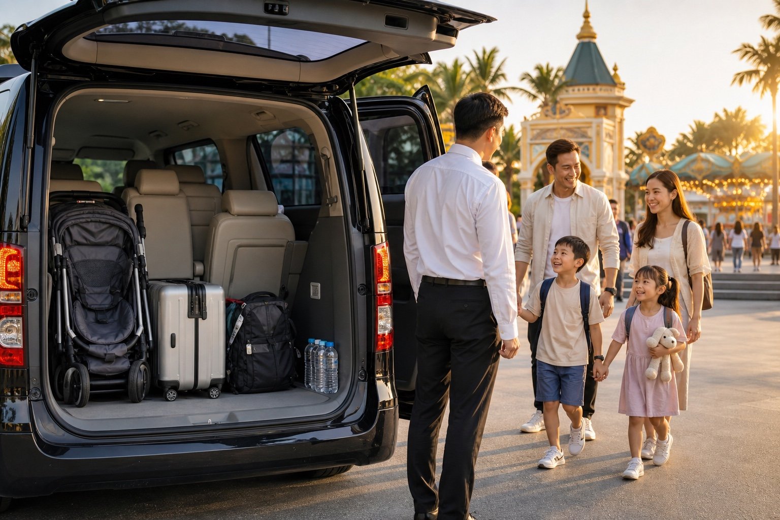Bangkok Theme Park and Family Attraction Transfers by Private Van visual 3